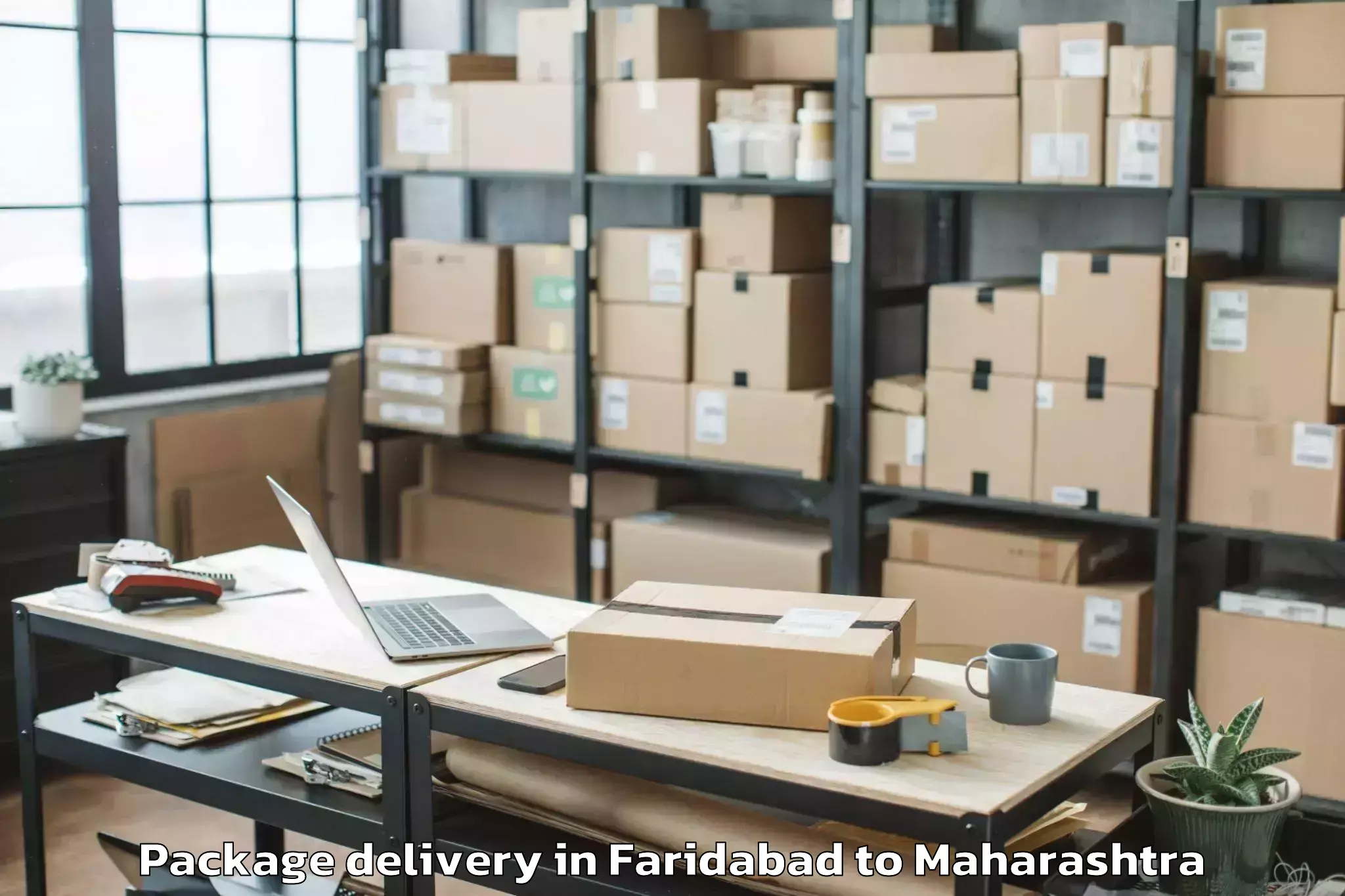 Quality Faridabad to Mhasala Package Delivery